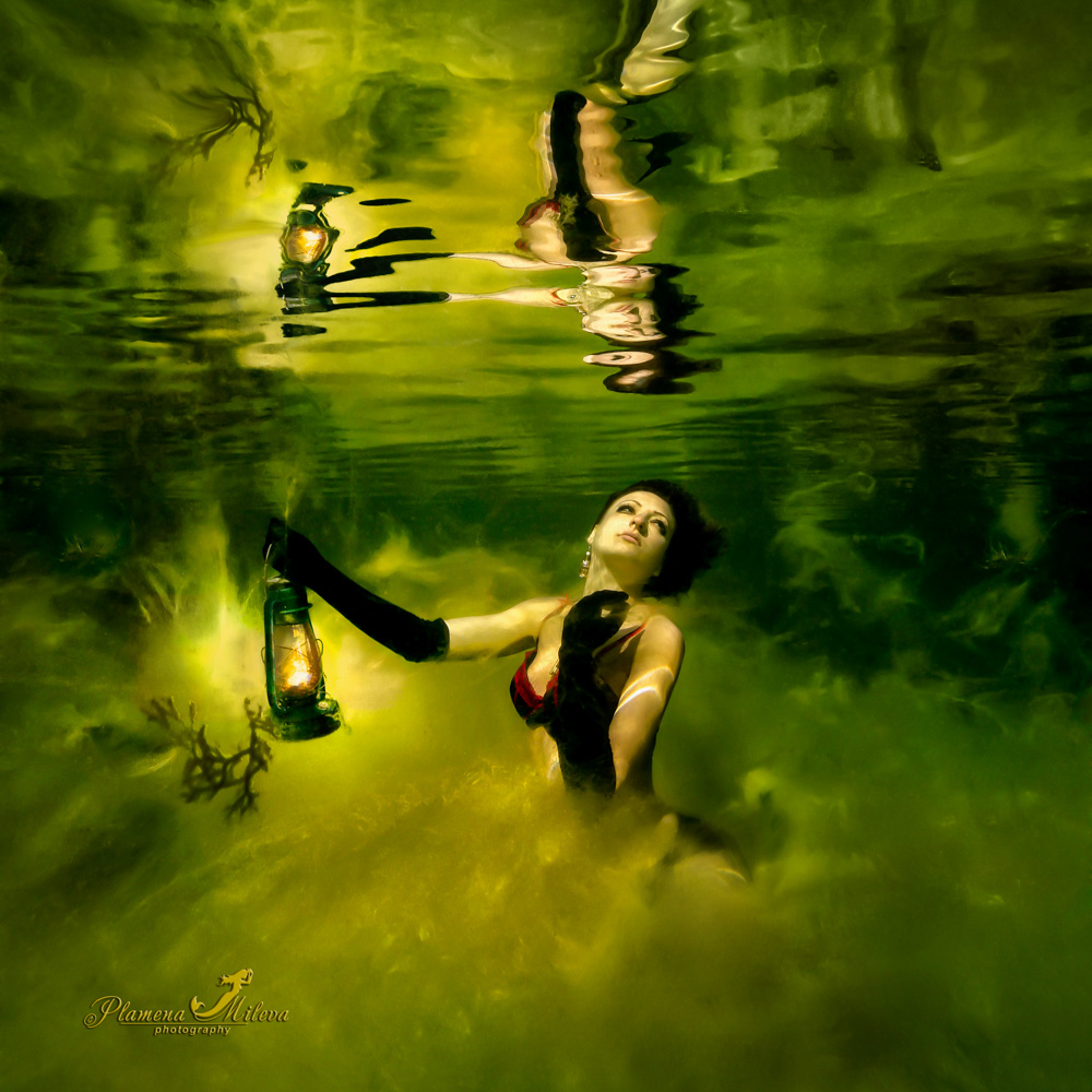 © Plamena Mileva | Ecstasy This One is one of my emblematic pictures. With this photograph I won my first underwater prize and then a few more. The image was taken in the most beautiful place for me in Bulgaria- location Korabite, Sinemorec. It was autumn and the water was very cold. It was one of those magical days when the water in the cove is as smooth as a mirror. The visibility was more than 15 meters; it was something very odd to have such good conditions in the Black Sea. Green algae, they looked like cottons flourishing. A great chance and luck because you cannot see this magical landscape every year and there are only 2 or 3 places on the south coast where you can.
