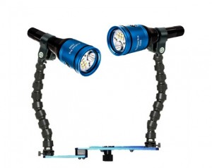 Dual Radiant 2500 Pro - Mounted on a Blue Ray Tray Light Set