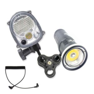Strobe and Video light on a triple clamp